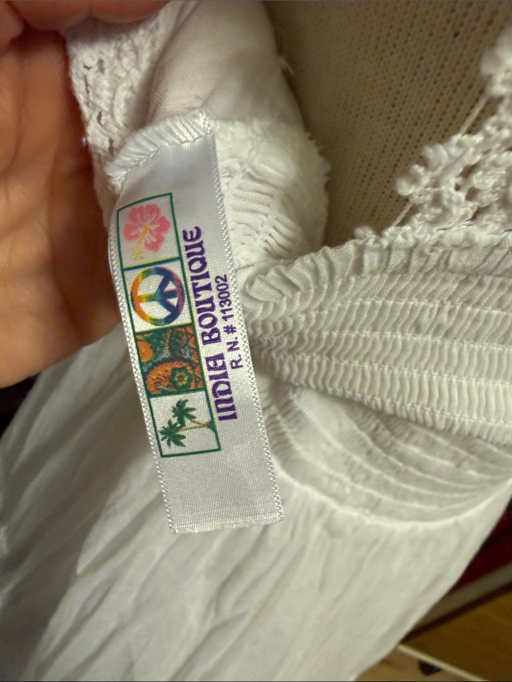 India Boutique White Lace-Trim Maxi Dress - Picture 5 of 8